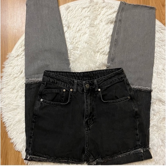 RAGGED PRIEST - 3 PANEL BLACK AND GRAY JEANS in size 26 - Picture 5 of 7